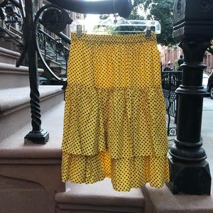 Yellow and Black Polka Dot Flaminco Skirt